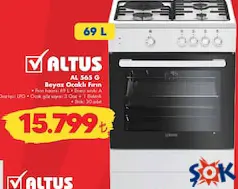 ALTUS AL 565 G BEYAZ OCAKLI FIRIN fiyat ve kampanya bilgisi